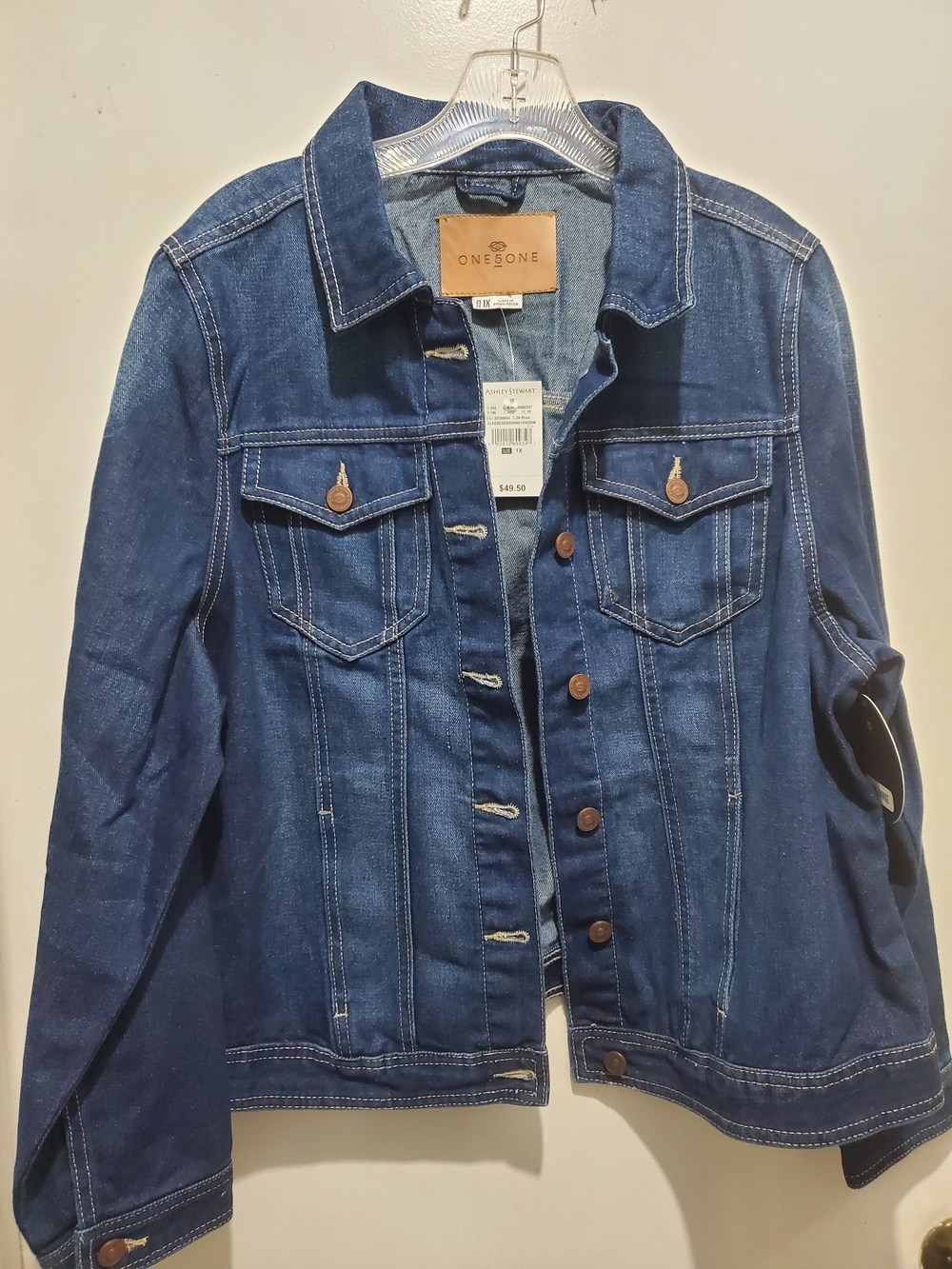 one 5 one Dark Blue Denim Trucker Jacket